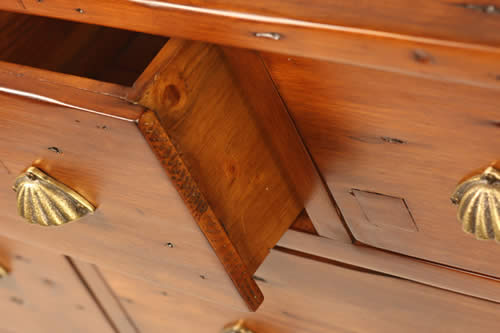 Detail of reclaimed Wood Dresser