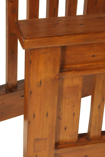 Detail of Reclaimed Wood King Bed