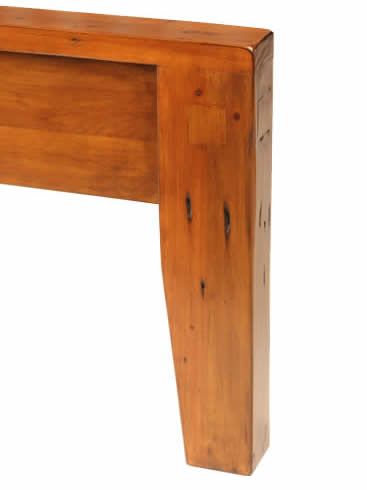 Detail of Reclaimed Wood Queen Bed