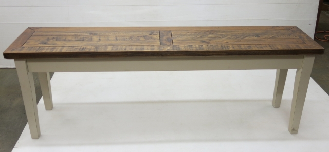 Detail of Reclaimed Wood Extendable Dining Table