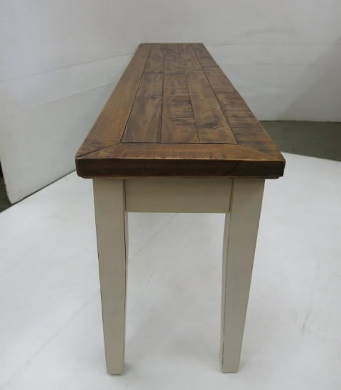 Detail of Reclaimed Wood Extendable Dining Table