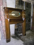 Antique wood fireplace mantels