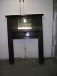 Antique wood fireplace mantels